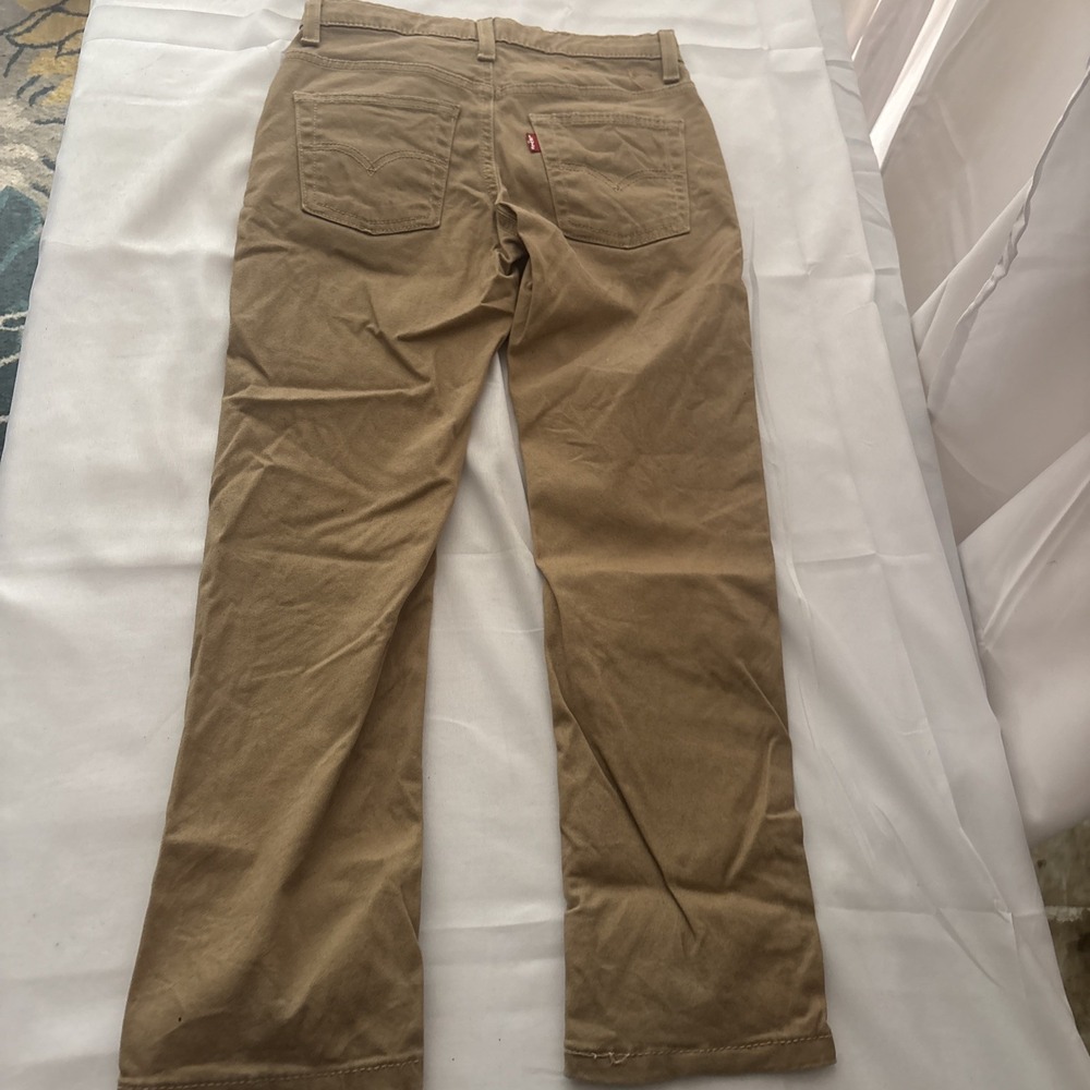 Levi’s 511 Slim Fit Khaki Pants Boys Size 8 Adjustable Waist Brown - Picture 8 of 12